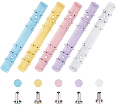 Dailygoody - Ringbandclips - Zes clips voor ringmappen - Veelkleurig - Reserve letter - Ideaal voor notitieboeken - Geschikt voor planners