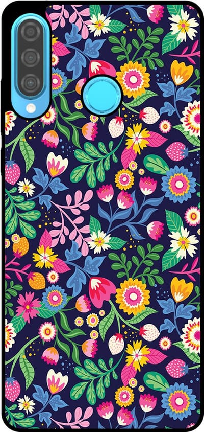 Smartphonica Telefoonhoesje Geschikt voor Huawei P30 Lite met bloemen opdruk - TPU backcover case flower design geschikt voor Huawei P30 Lite