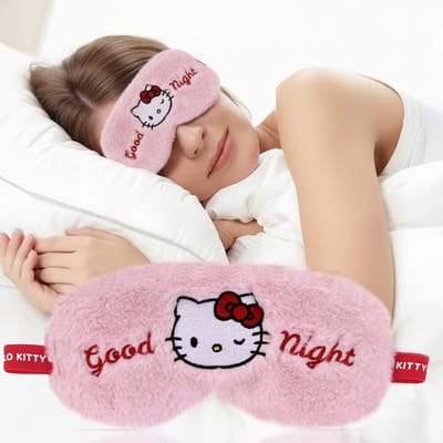 Hello Kitty Slaapmasker - Oogmasker - 100% Verduisterend - Verstelbaar - Rood