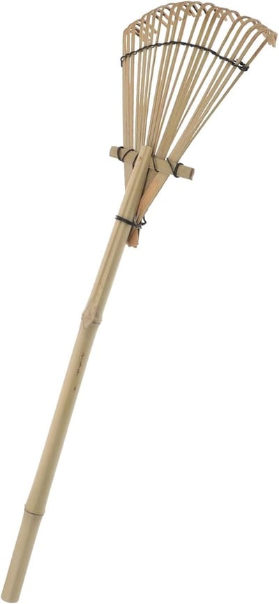 Mini Bamboe Hark - Zen Tuin Gereedschap - Meditatie Bureau - Handgemaakt Precisie - 56x17x4cm - Lichtgroen