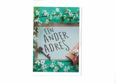 5 wenskaarten - een ander adres - nieuwe woning - Feestje -Blanco