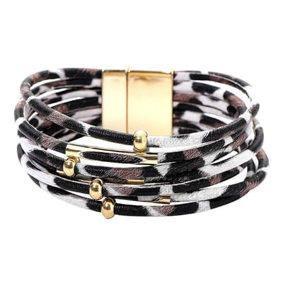 Montebello Armband lani - Pu Leer - 25mm - Magnetische Sluiting - 20cm