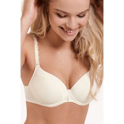 Champagne softcup bh met beugel Lisca Gracia B - E - Wit - Maat - 75E