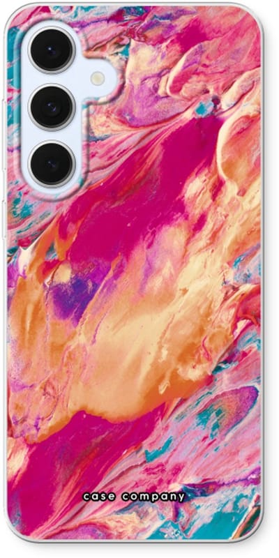 Case Company® - Hoesje geschikt voor Samsung Galaxy S24 FE hoesje - Pastel Echoes - Soft Cover Telefoonhoesje - Bescherming aan alle Kanten en Schermrand