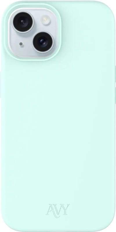 AVY Hoesje geschikt voor Apple iPhone 15 | Compatibel met MagSafe | Back Cover | Liquid Silicone | Comfortabel in de Hand | Matcha