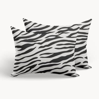HappyBed Kussenslopen Zebra 40x80 cm - Kussensloop set 2 stuks - 100% Microvezel - Ultieme slaapcomfort