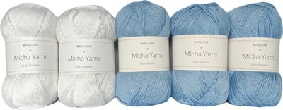 Bollen Bundel - 70% bamboe 30% katoen haakgaren - 5 bollen pakket - 5 x 50gram - Baby Boy (010) - Baby Bamboo - Micha Yarns