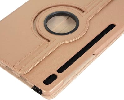 Hoes Geschikt voor Samsung Galaxy Tab S8 & S7 Hoesje Goud 2022 / 360° Graden Draaibaar