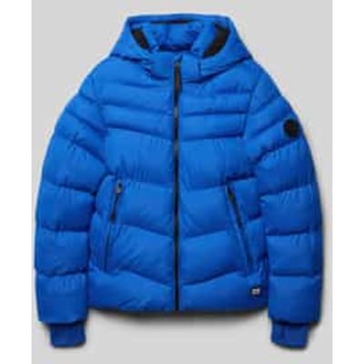 Regular fit gewatteerd jack met logo-applicatie, model 'Hey Ward'
