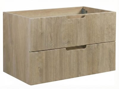 Badplaats Wastafelkast Thermis 80 x 48 cm – Licht Eiken – Hangend Wastafelmeubel Met Lades