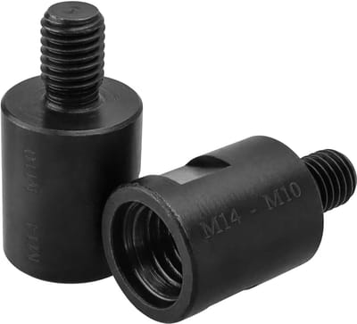 2 stuks M10 mannelijke naar M14 vrouwelijke schroefdraadadapter geschikt voor haakse slijper, haakse slijperadapter, polijstschroefdraadadapter, basisbooradapter, verlengstang M14 naar M10