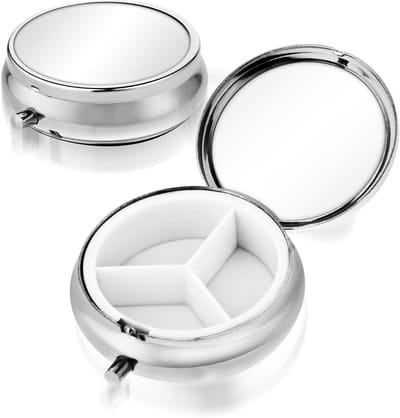 Multifunctionele pillendoos met 3 compartimenten, vochtbestendige organizer voor vitamines en visolie, ideaal voor in de tas of pocket