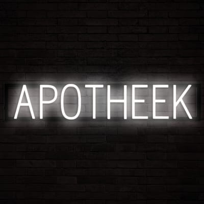 APOTHEEK - Lichtreclame Neon LED bord verlicht | SpellBrite | 79,28 x 16 cm | 6 Dimstanden & 8 Lichtanimaties | Reclamebord neon verlichting