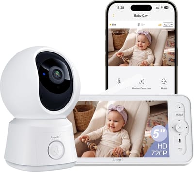 Babyfoon met Camera - Video Monitor - Kind in de gaten - 1080p HD Beeld - 1.0 Count - Wit