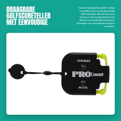 Dailygoods - Draagbare Golfscoreteller met Eenvoudige Bevestiging
