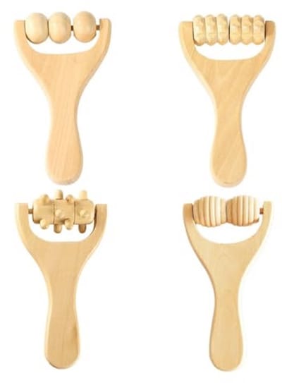 Verpakking van 4 handmassageapparaten voor ontspanning van lichaam en geest