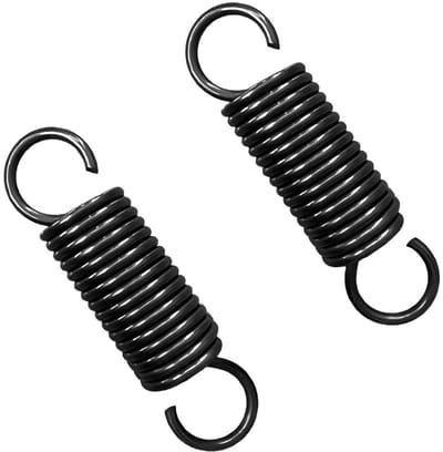 2 Stuks Spanningveren met Haken, Spiraalveren van Staal, Dubbele Haak Spanningveren, Drukveren, 0.08" x 0.59" x 3.15" voor Diverse Toepassingen