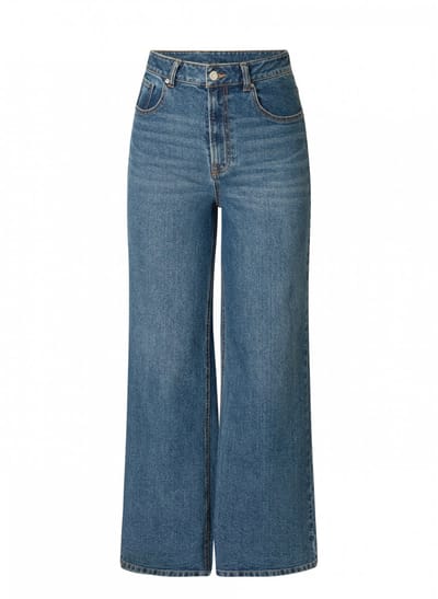 BASE LEVEL Amy Bottoms - Mid Blue - maat W48 / L30