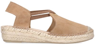 Manfield - Dames - Taupe suède sleehakken - Maat 36