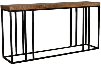 Bijzettafel duurzaam mangohout Don 180cm bruin industrieel side table