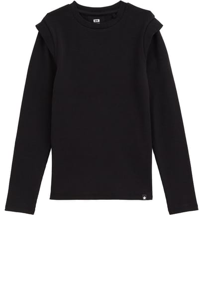 WE Fashion Meisjes T-shirt van ribstof