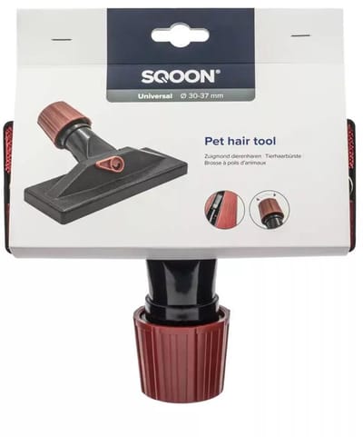 SQOON® Fluweelborstel meubelzuigmond - Universele aansluiting 30-37 mm - Met schroefsluiting - Ideaal voor dierenharen, pluizen en draden - Geschikt voor meeste stofzuigers