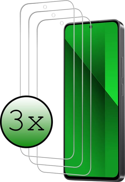Screenprotector - 3 Stuks Geschikt voor Xiaomi Redmi Note 13 4G - Extra Sterk - Beschermglas - Gehard Glas - Tempered Glass - Screen Protector
