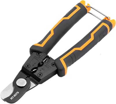 Elektrische kabelstripper - Precisie snijgereedschap - Draad isolatie strippen - Veiligheidsvergrendeling - 182 cm lang - Zwart