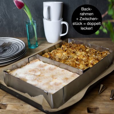 Verstelbare Backvorm - RVS - 27x18 tot 52x34 cm