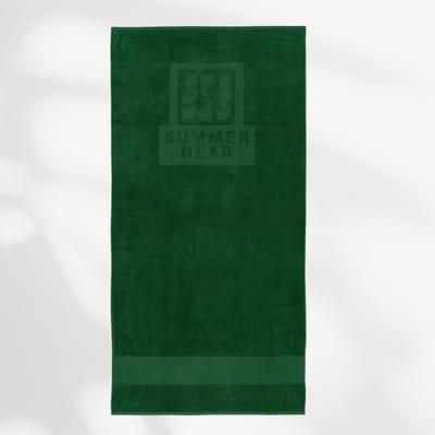 Strandlaken 100x200 cm Groen - 100% biologisch katoen – Dik en zacht