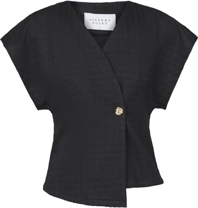 SISTERS POINT Evela-ve - Dames Top - Black - Maat XS