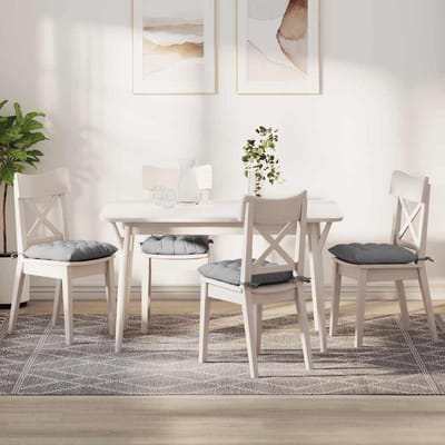 vidaXL - Zitkussens - 4 - st - Stof - Wolkgrijs - 40 - x - 40 - x - 6 - cm