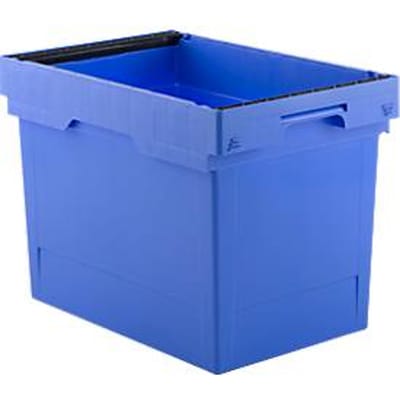 Nestbare en stapelbak KMB B 642 SSI Schäfer – polypropeen - met stapelbeugels - L 607x B 399x H 423mm - 72 L - blauw