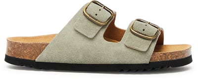 Scholl Sandalen 2 Riemen Josephine Suede Vrouwen - Salie