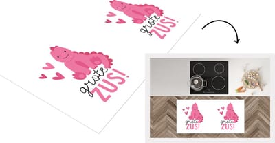 Keukenloper - Loper keuken - Grote zus! - Spreuken - Zusje - Broertje - Quotes - 120x60 cm - Keukenloper vinyl