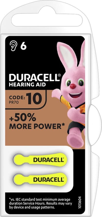 Duracell Hearing Aid DA 10 6CT