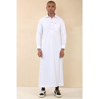 Heren witte Thobe Arabische Saudi Emirati islamitische kleding Jubba gewaad