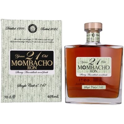 Mombacho Ron 21 Years Old Sherry Wood Finish 40% Vol. 0,7l in geschenkverpakking