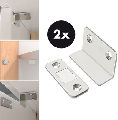 Actie4you® - Magneetsnapper - 2 Sets - Magnetische Deurdranger - Deur magneet - Kast magneet - Deurvanger – Zilver Kleur