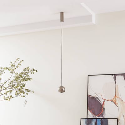 Lucande LED hanglamp Varineth, nikkelkleurig, aluminium, Ø 11 cm