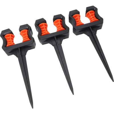 3 Pièces Guide Tuyau d'Arrosage Piquet Support de Positionnement Tuyau d'Eau Rouleau Outil d'Irrigation de Jardin Extérieur Piquet Guide Tuyau