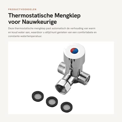 Dailygoods - Thermostatische Mengklep voor Nauwkeurige Watertemperatuur