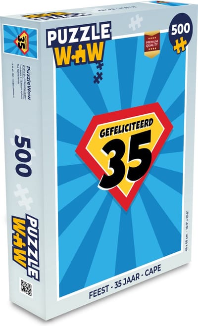 Puzzel Feest - 35 jaar - Cape - Legpuzzel - Puzzel 500 stukjes