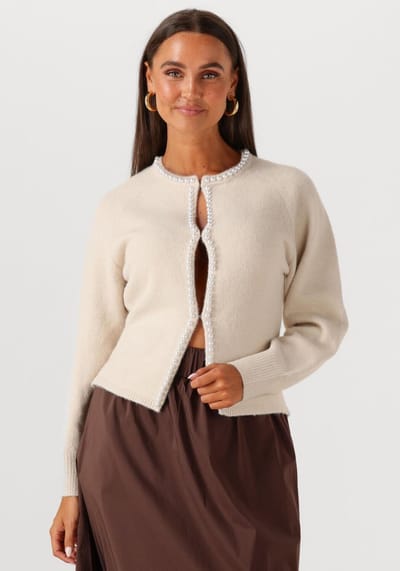 Notre-V Nv-graciela Truien & vesten Dames - Sweater - Hoodie - Vest- Ecru - Maat XXL