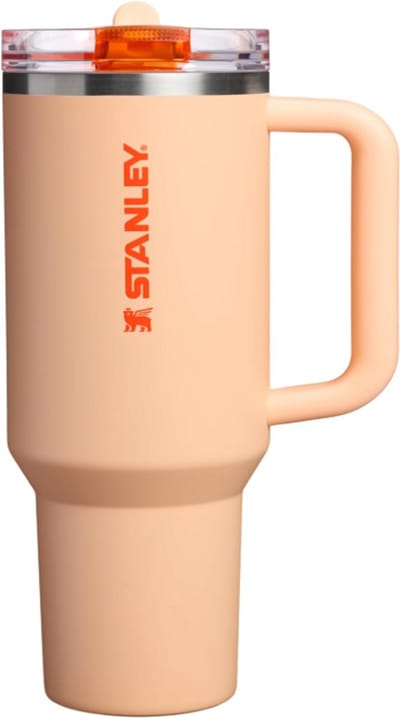STANLEY Quencher ProTour Flip Straw Tumbler 1.2L (Orange Sherbet) - Lekvrije Drinkbeker met Rietje & Handvat – RVS Geïsoleerd – BPA-vrij – Cupholder Geschikt