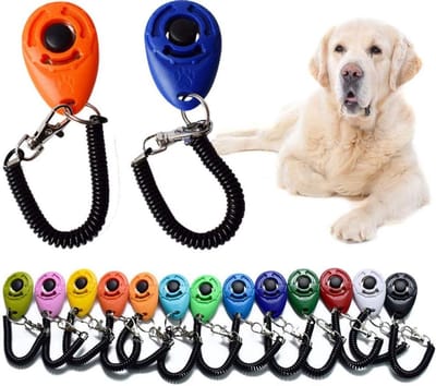 Hond Training Clicker - Hondenfluitje - Puppy Onderwijs - 2-in-1 Hulpmiddel - 2 Stuks - Willekeurige Kleur