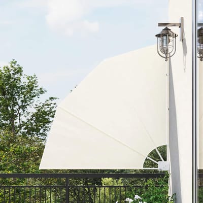 vidaXL - Balkonscherm - inklapbaar - 140x140 - cm - crème