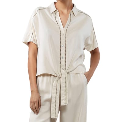 Goa Goa Vrouwen Shirt Noor Corta met Nodo Burro Elegant 15204058/129