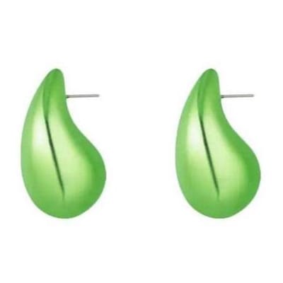 Yehwang Oorbellen Druppel Metallic groen