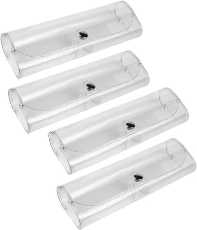 Brillen Etui - Leesbril Houder - Bescherming Opbergen - Hard Shell Structuur - 4 Stuks - Transparant